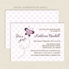 purple butterfly girl baby shower invitations