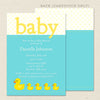 rubber ducky baby shower invitation boy or neutral