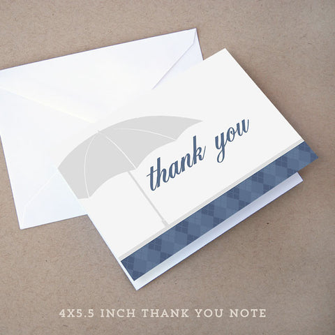 sprinkle boy baby shower thank you note