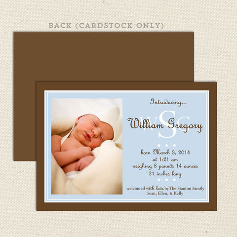 william boy birth announcement