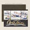 Black and Gold Collage Christmas Card