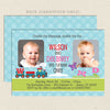 Butterfly & Train Joint Birthday Party Invitations