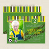 green tractor john deere boy printable birthday invitation