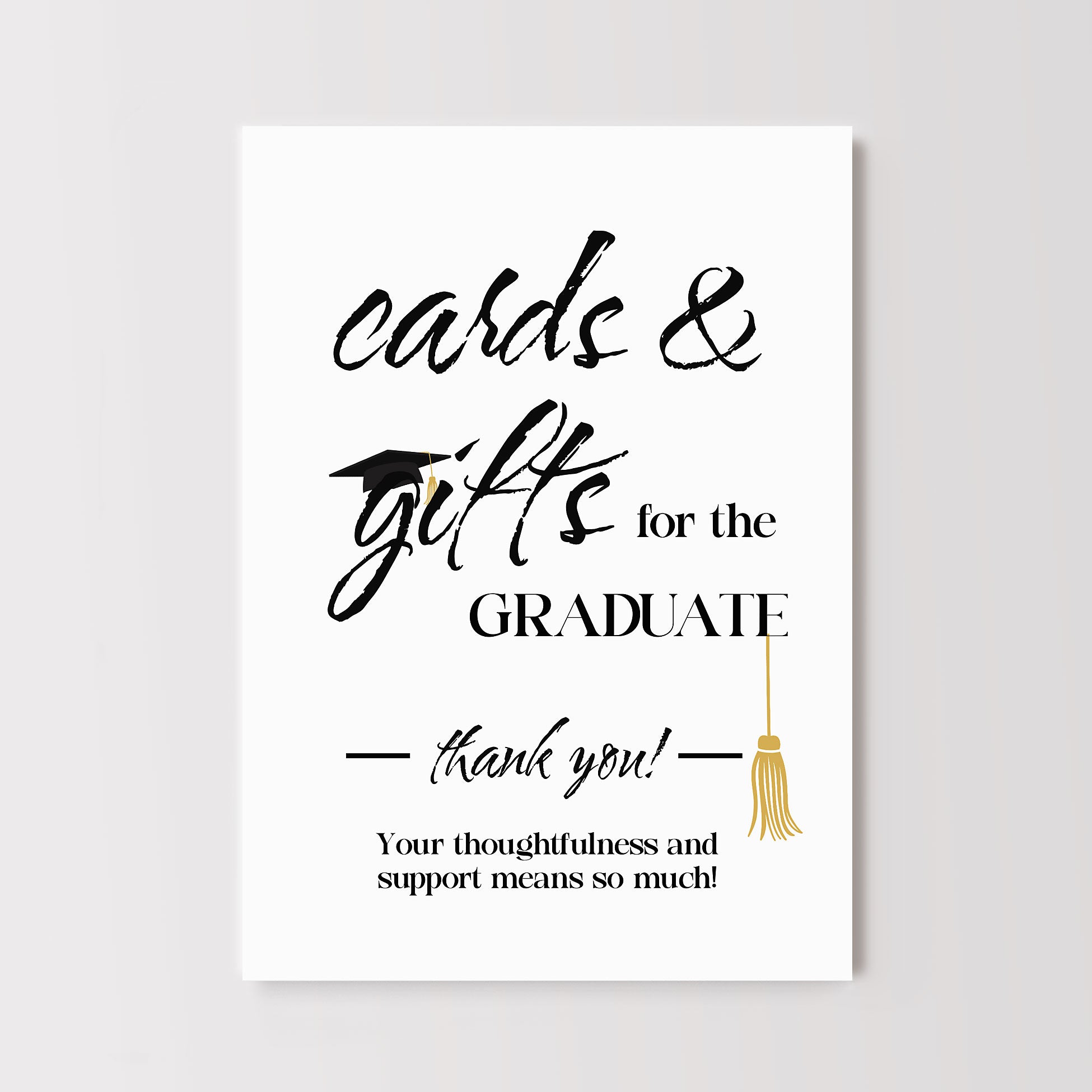 grad party thank you card template Cards & Gifts for Graduate Printable Sign Fun and festive design Packing:Case (48 Boxes) Yu-Gi-Oh! Trading Card Gamez: RequestQuote