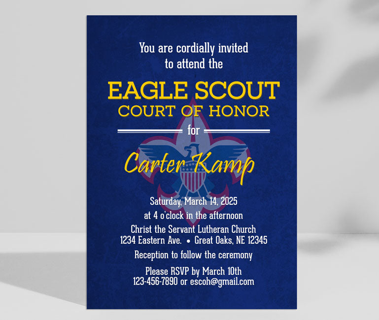 Eagle Scout Court of Honor Invitation | Lil' Sprout Greetings for Eagle Scout Invitations Free Printable