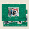 festive photos printable christmas photo card, 5x7 landscape, printable digital file, green back