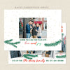 festive photos printable christmas card, back side 5x7 digital file pdf jpg