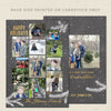holiday collage christmas photo card, gray front, portrait orientation, multiple photo, digital printable card