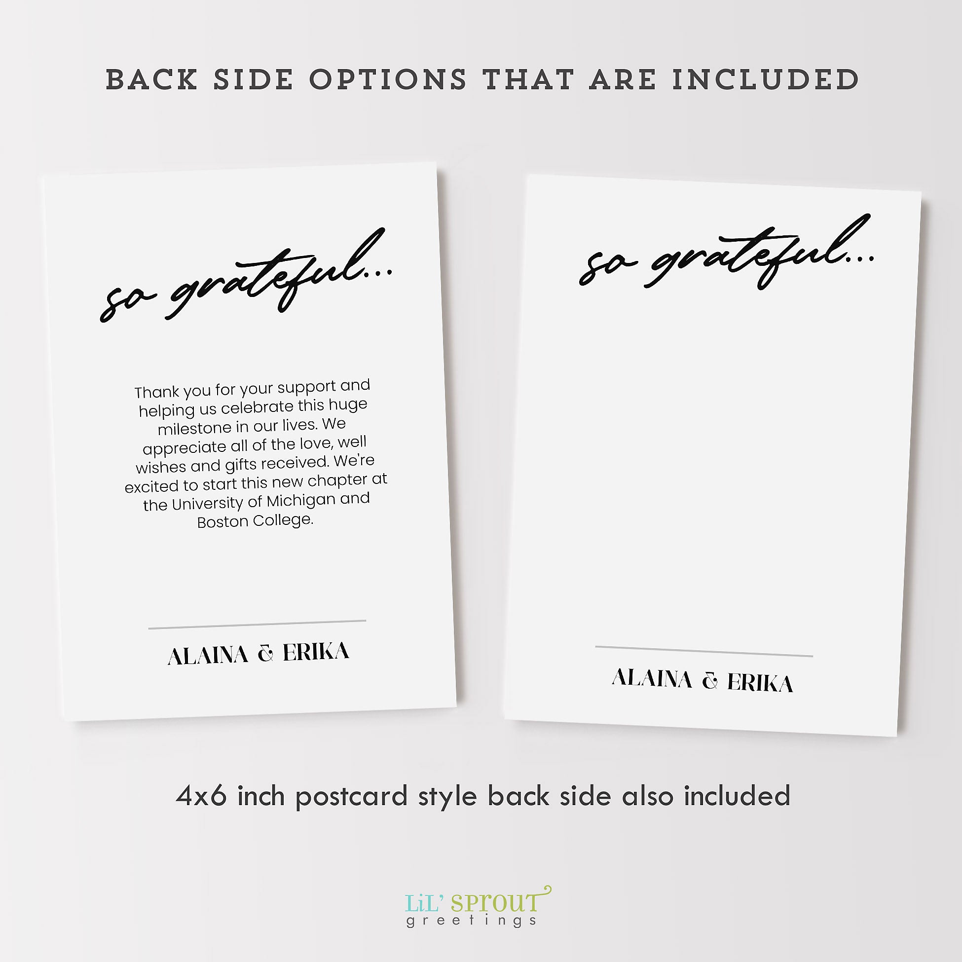 grad thank you card template Star Confetti Graduation Cards The photos shown are just a representation of what could be designed Elegant Graduation Thank You Card