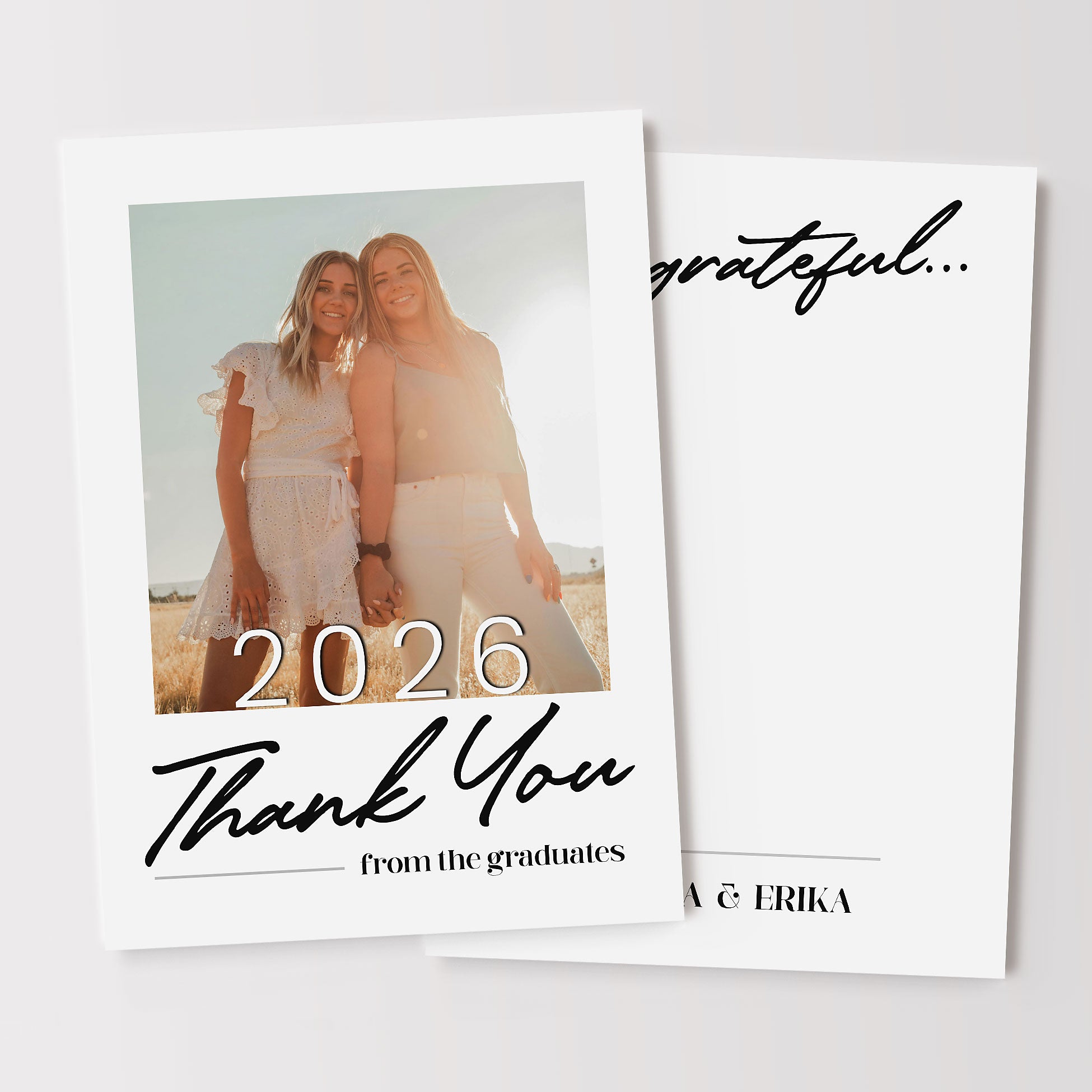 Joint Graduation Thank You Card Joint Graduation Thank You Card