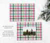plaid christmas photo card background in multiple colors