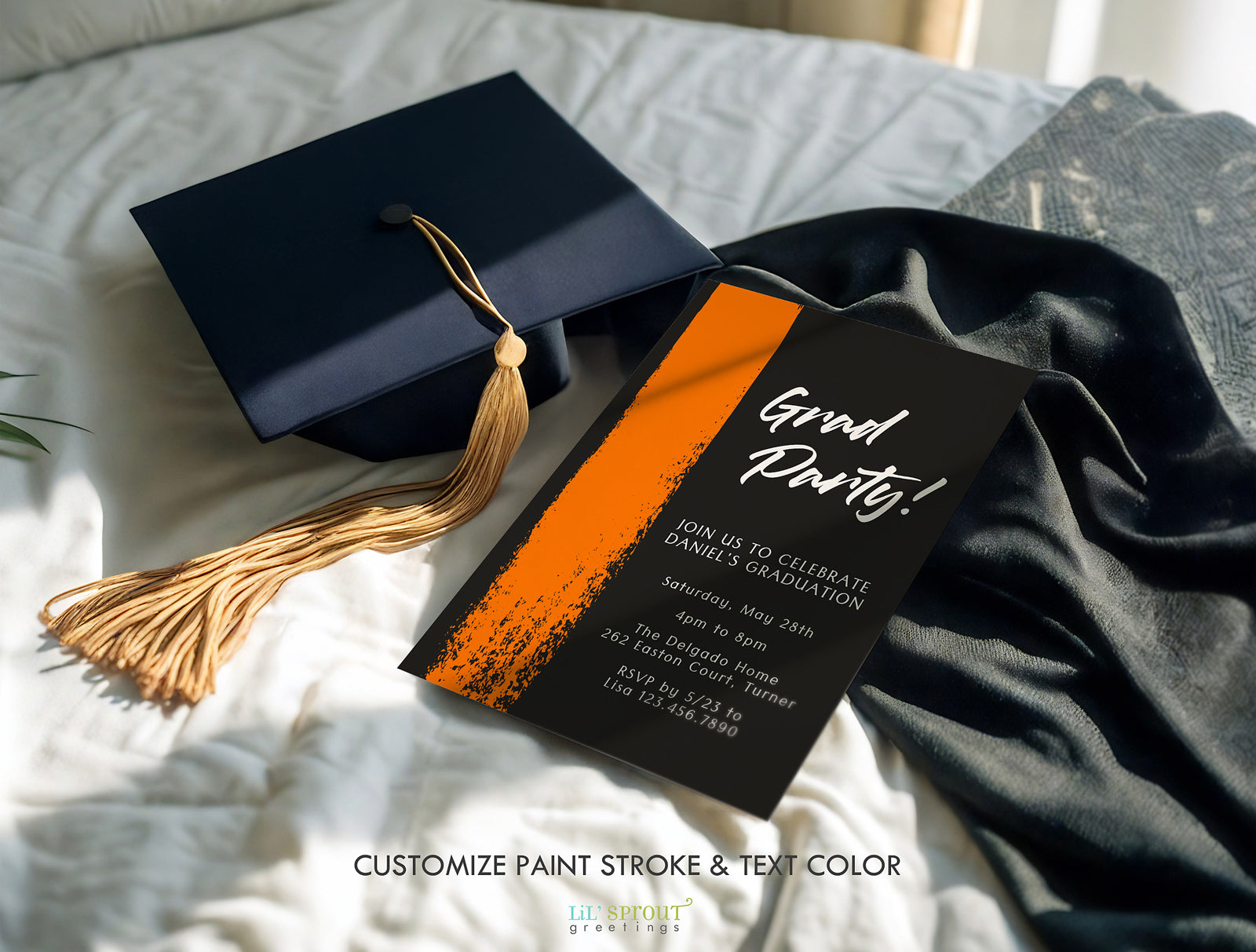 Simple Masculine Graduation Invitations