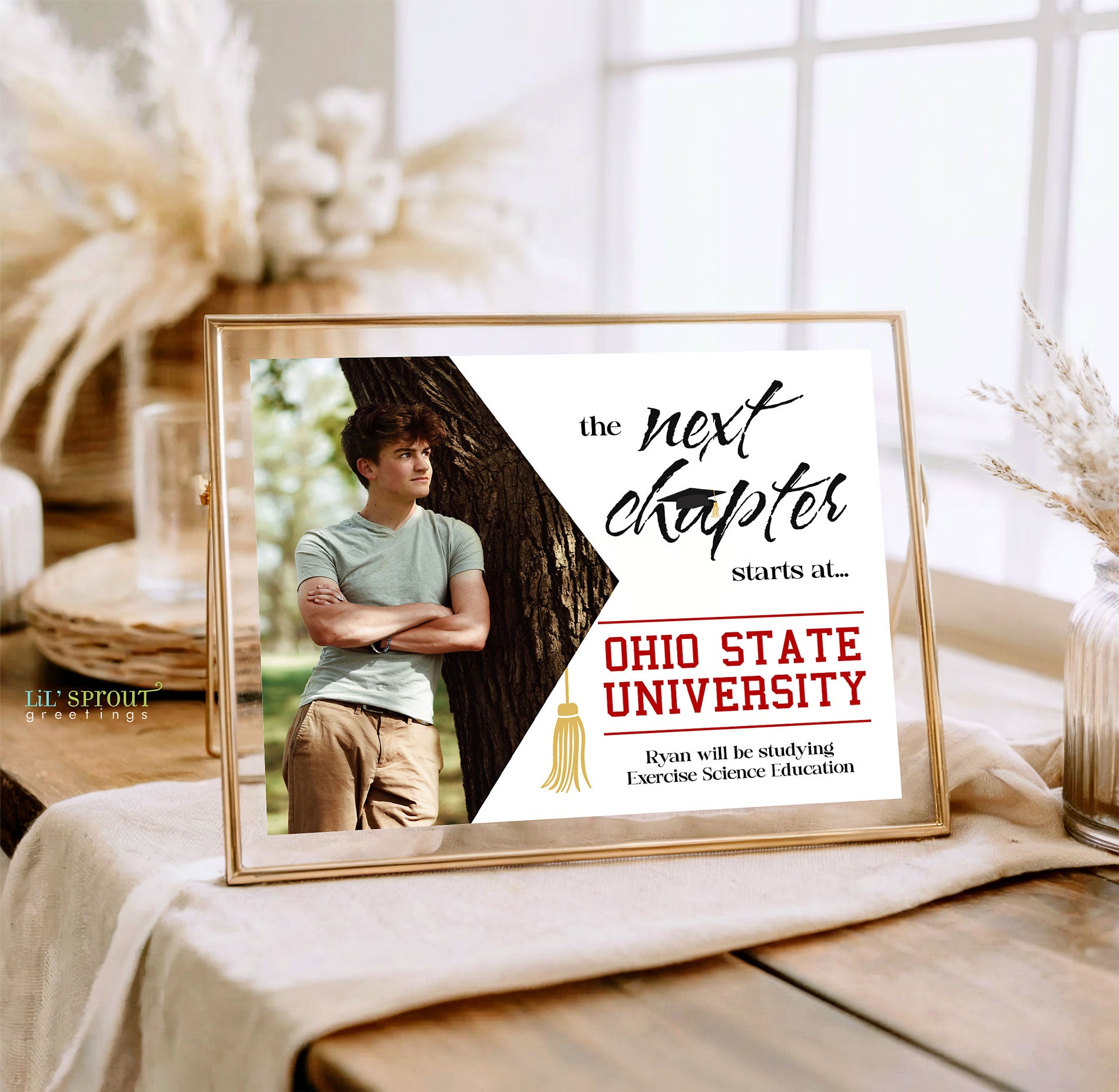 Graduation Poster Using Chapter Next Chapter Graduation Printable Sign | Lil' Sprout Greetings