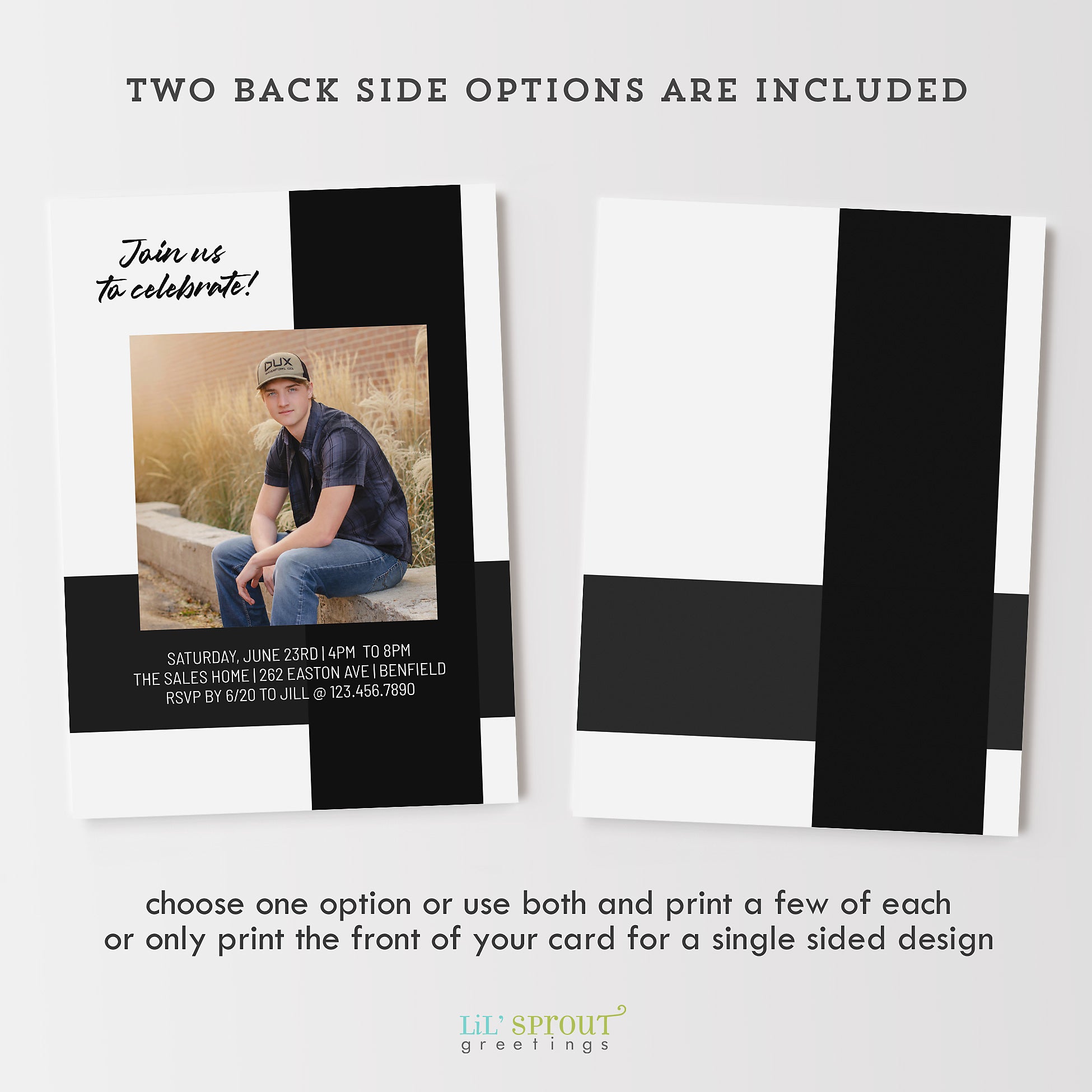 Now and Then Graduation Invitations | Lil' Sprout Greetings Now and Then Graduation Invitations | Lil' Sprout Greetings