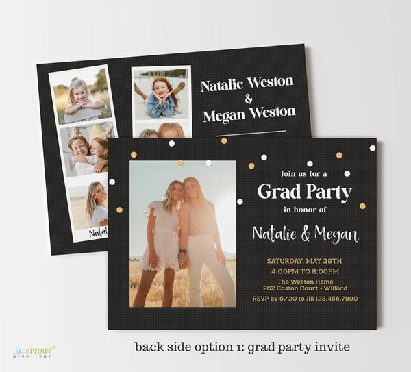 Photo Booth Double Graduate Announcement