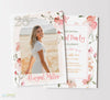 Pink Floral Graduation Invite