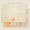 rustic pumpkin autumn triple birthday invitation back