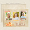 Rustic Pumpkin Autumn Triple Birthday Invitation