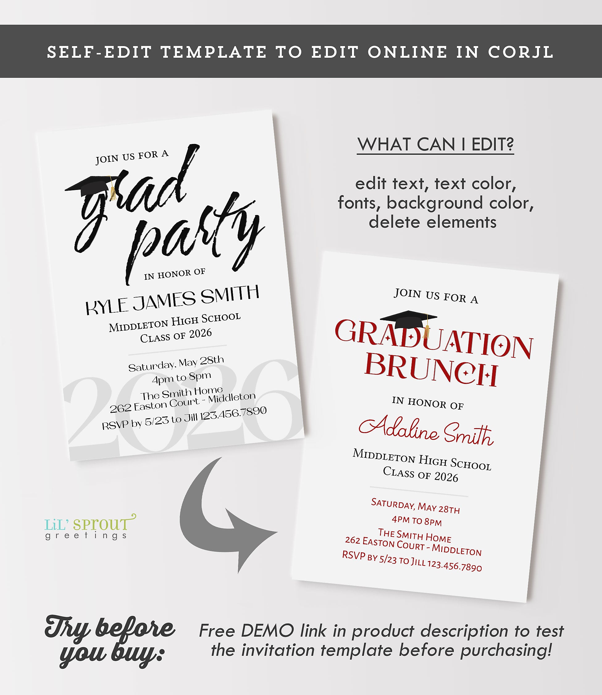 Simple Graduation Party Invite