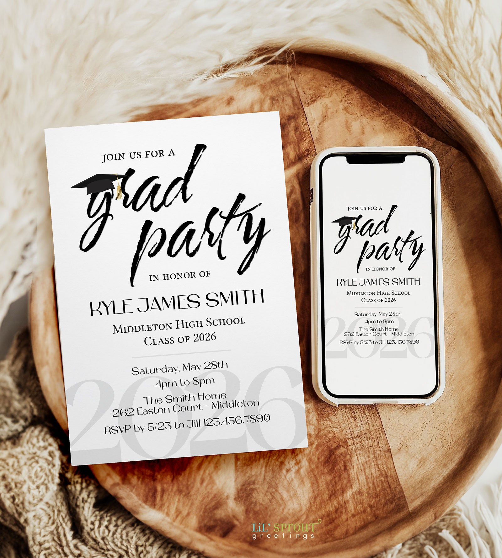 Simple Graduation Party Invite