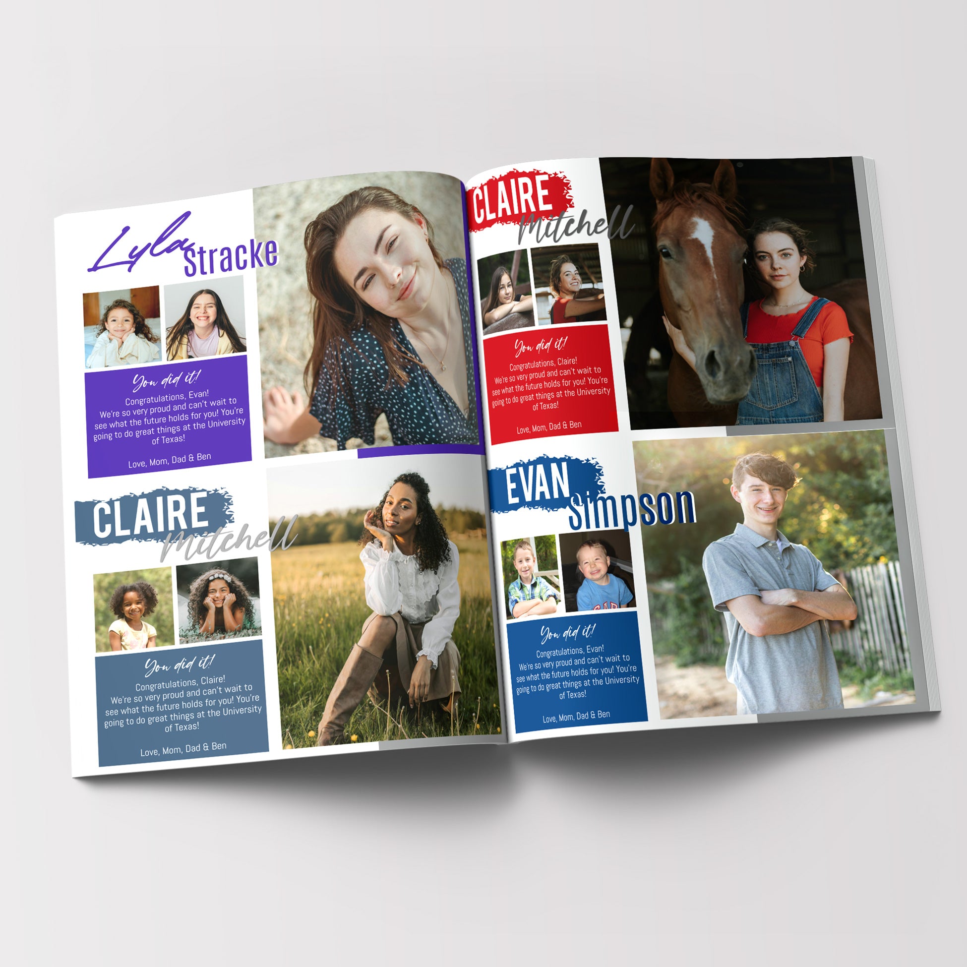 Yearbook Grad Pages. Example THE GRAD - Half Page Senior Yearbook Ad | Lil' Sprout Greetings