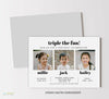 Triple the Fun 3 Child Birthday Invite