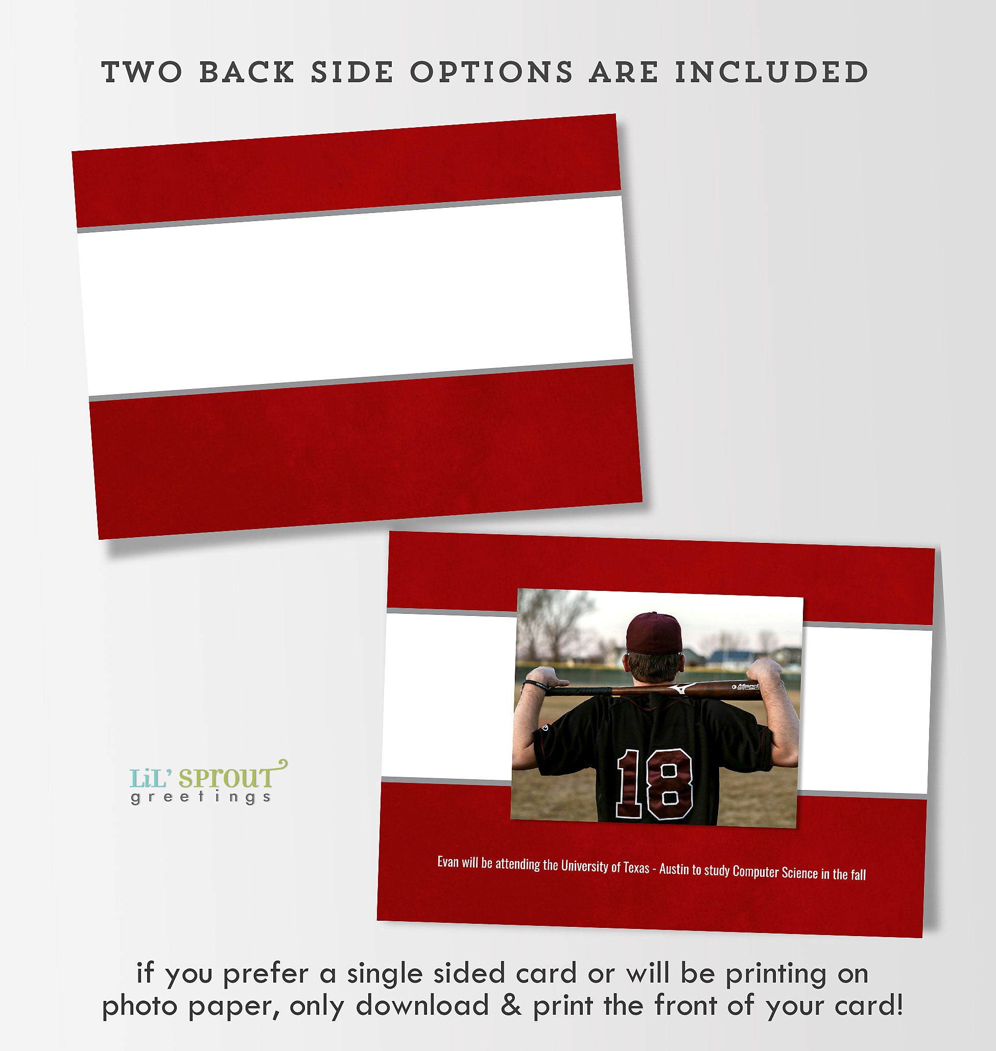 Varsity Boys Graduation Announcement | Lil' Sprout Greetings Varsity Boys Graduation Announcement | Lil' Sprout Greetings