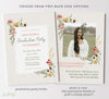 Wildflowers Graduation Photo Invitation