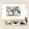 wonderful time of year white gold printable christmas photo card, horizontal, double sided