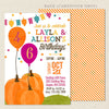 Autumn Pumpkin Joint Birthday Party Invitations