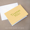 chevron neutral baby shower thank you note