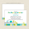 baby shower invitation bird boy