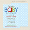 shabby chic boy baby shower invitations