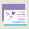 lavender butterfly girl baby shower invitation
