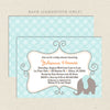 elephant boy baby shower invitation blue