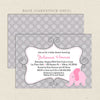 Elephant Girl Baby Shower Invitations