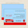 fire truck baby shower invitations