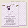 onesie girl baby shower invitation