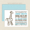 giraffe baby shower invitation