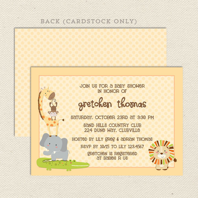 Unisex baby shower invitations sale