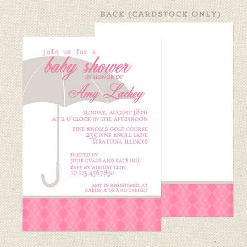 sprinkle girl baby shower invitation pink