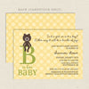 gender neutral teddy bear baby shower invitation