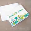 bird boy baby shower thank you note