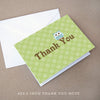 owl boy baby shower thank you note