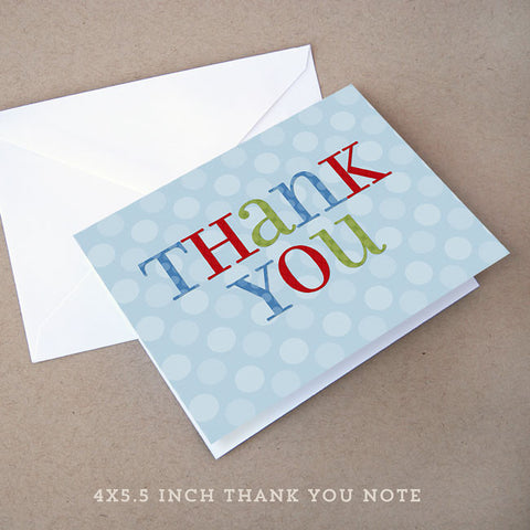 shabby boy baby shower thank you note