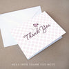 purple butterfly baby shower thank you note