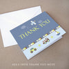 transportation truck baby shower thank you note
