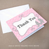 pink elephant baby shower thank you note