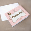 owl girl baby shower thank you note