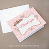 princess baby shower thank you note